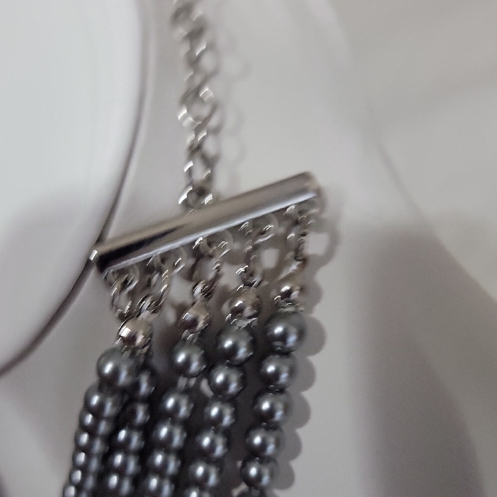 Vera Wang Silver Beaded Necklace - Picture 6 of 9